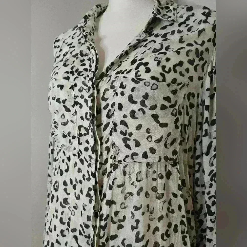 Bella Dahl Animal Print Super Soft Button-Up Shirt - Picture 3 of 9